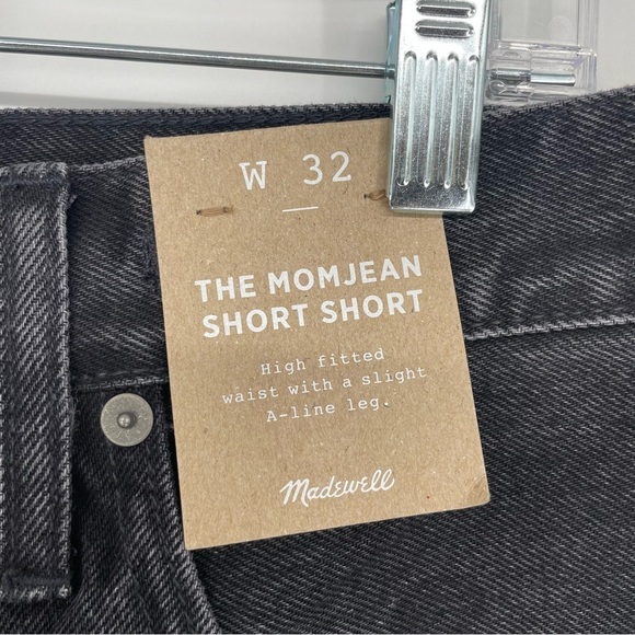 Madewell The Mom Jean Short Short Black NWT Plus Size 32 - Picture 4 of 9